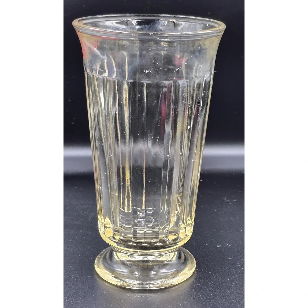 Vintage Nestle Old‎ Fashioned Parfait Soda Fountain Glass Ribbed Footed  1950's